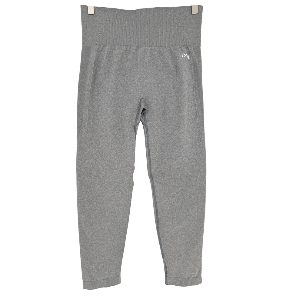 AYBL Empower Seamless Leggings Women L Grey‎ Marl High Waisted Active Athlesiure